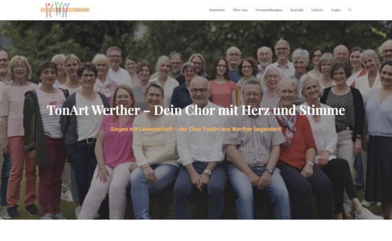 Website für den Chor TonArt Werther