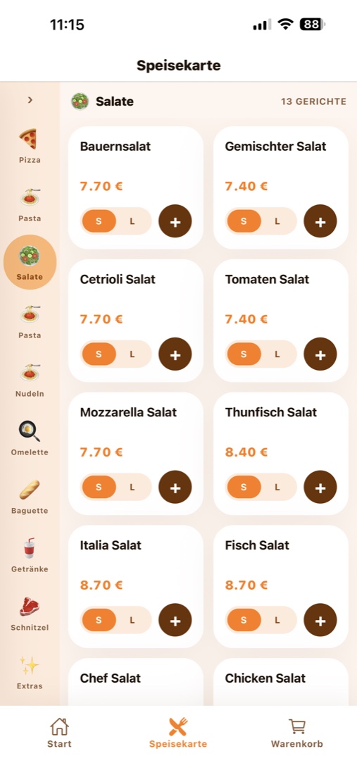 Die OrderApp: Kunden bestellen per Handy aus der digitalen Speisekarte